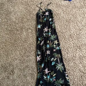 Black palm tree dress